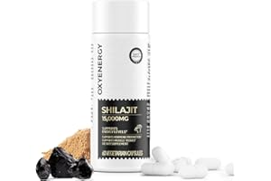 OxyEnergy Shilajit Capsules 15,000mg Pure Himalayan Shilajit for Men,Fulvic Acid & Trace Minerals Servings for Energy & Immune Support-60 Count