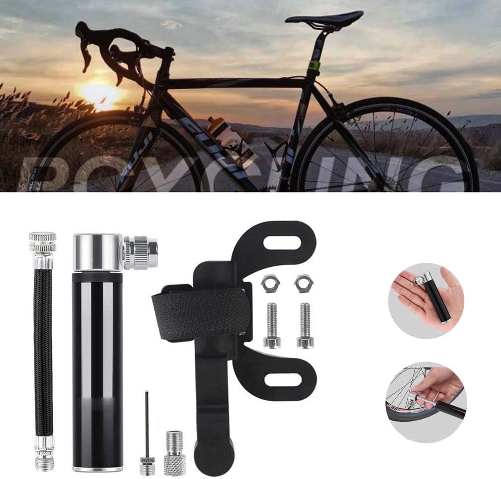 VCDG Mini Bicycle Pump Set, Aluminum Alloy Cycling Hand Air Pump Ball