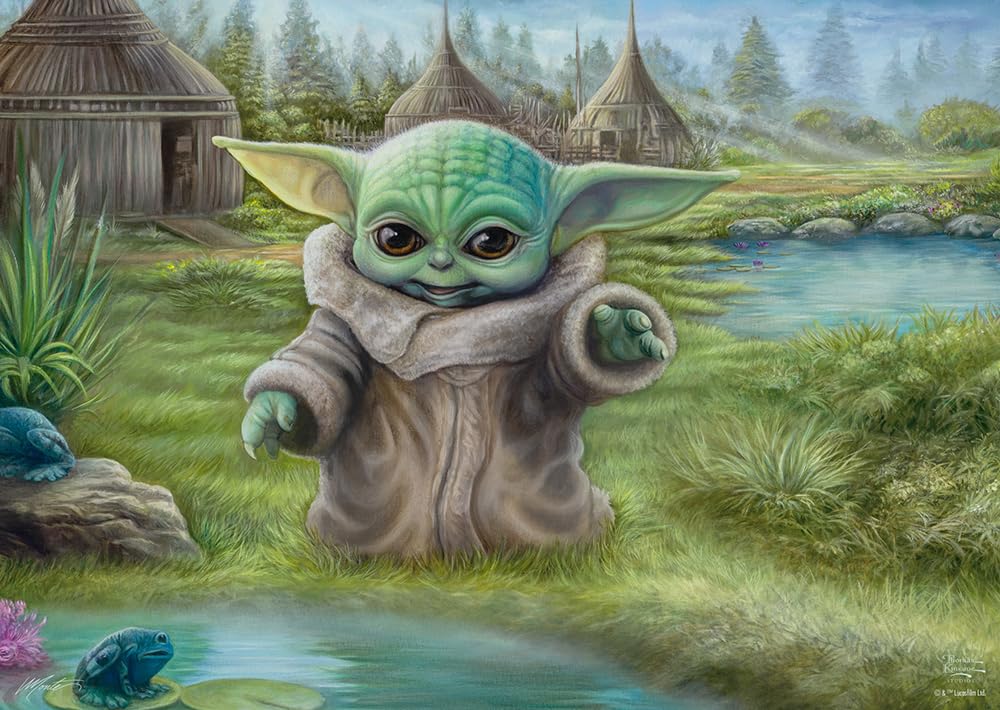 Schmidt Spiele | Thomas Kinkade: Disney Star Wars The Mandalorian - Childs Play (1000pc) | Puzzle | Ages 12+ — image 1