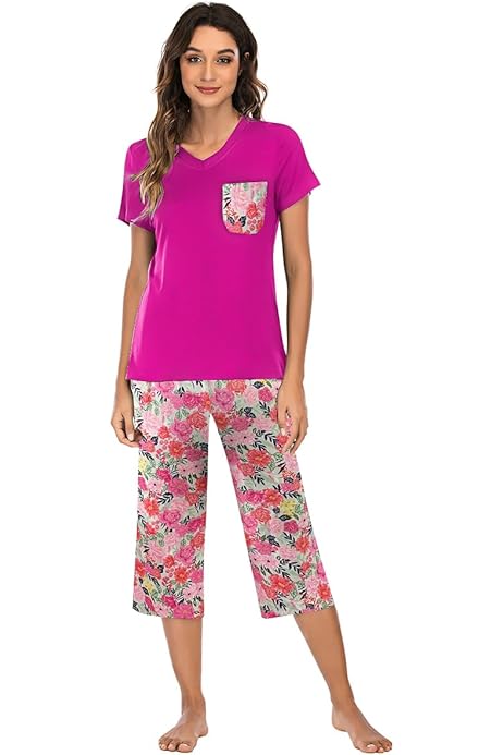 Two Piece Pajama Set For Women Carole Hochman Women's 4-Piece 100