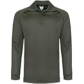 LA Police Gear Operator Performance Tactical Men's Long Sleeve Polo, Lightweight, Anti-Wrinkle, Comfortable Men's Polo Shirt