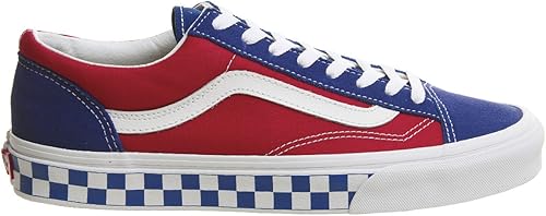 blue and red vans old skool
