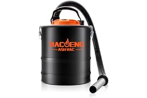 BACOENG Ash Vacuum for Pellet Stoves, 4 Gallon Ash Vac, Ash Vacuum Cleaner for Fireplaces, Wood Stove, Pellet Grill