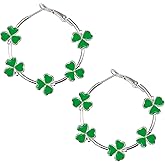 MAQVQLU St Patricks Day Earrings for Women Shamrock Earrings St Patricks Hoop Earrings St Patricks Day Jewelry