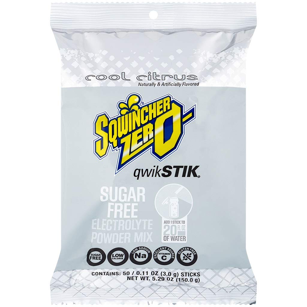 Sqwincher Zero Qwik Stik Sugar Free, Fruit Punch, .11 oz (Pack of 50): Industrial & Scientific