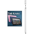 2-in-1 Stylus Pen for Samsung Galaxy Tab A9+ Plus/A9/A8/A8 Plus/A7/A7 Lite, High Sensitivity & Precision Capacitive Pencil for iPad Pro/iPhone/Fire/Surface Tables All Touch Devices (White)