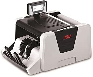 Upgraded Premium Pyle Bill Counter, Cash, Automatic Counting Machine, Toploader, UV &amp; MG Counterfeit Detection, UV Scanning, LCD Display, 1100 Pieces Per Min, (PRMC550)