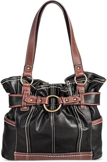 leather tote with compartments