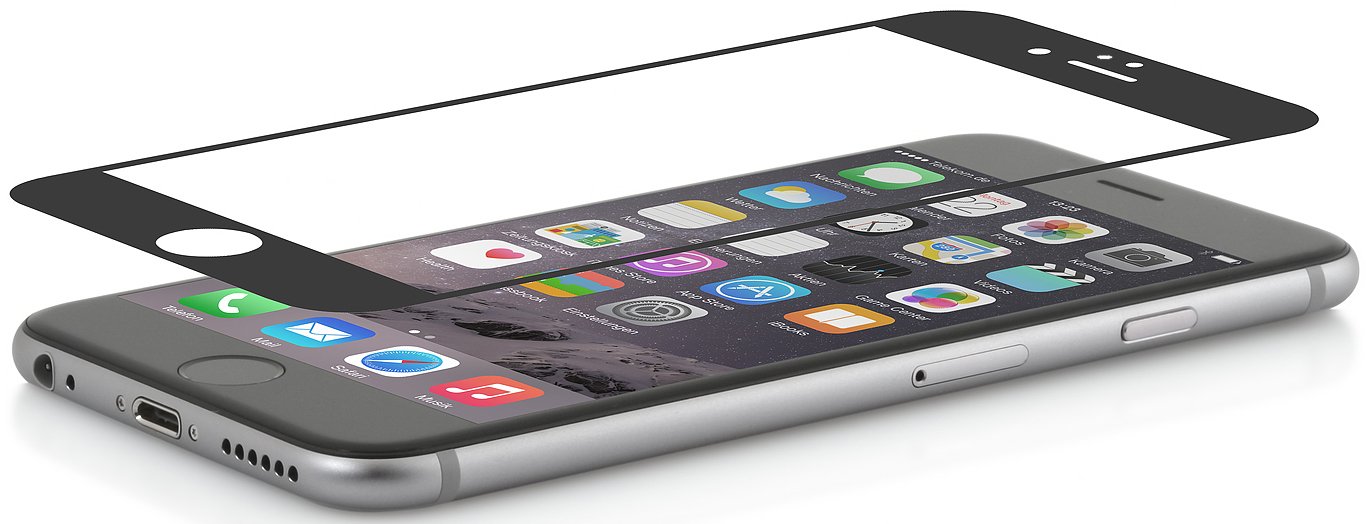 StilGut 2 x Tempered Glass Screen Protector Compatible with iPhone 6 Plus & iPhone 6s Plus & iPhone 7 Plus (5.5''), Black