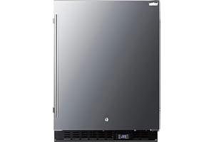 Summit Appliance ALFZ53 24" Wide Built-In All-Freezer, ADA Compliant; 3.67 cu.ft. Capacity, Frost-free Operation; Stainless Steel Door, Digital Thermostat, Temperature Memory Function