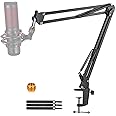 For Hyperx Quadcast Boom Arm, Boom Scissor Arm For Hyperx Quadcast S, Professional Adjustable Mic desk mount Stand, Compatible With RGB USB Condenser Microphone Hyperx Solocast By YUZUHOME.