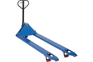 Global Industrial Extra-Long Fork Manual Pallet Jack, 4400 lb. Capacity, 27" W x 78" L Forks, Manual Duty Pallet Truck for Warehouse, Manufacturing and Retail