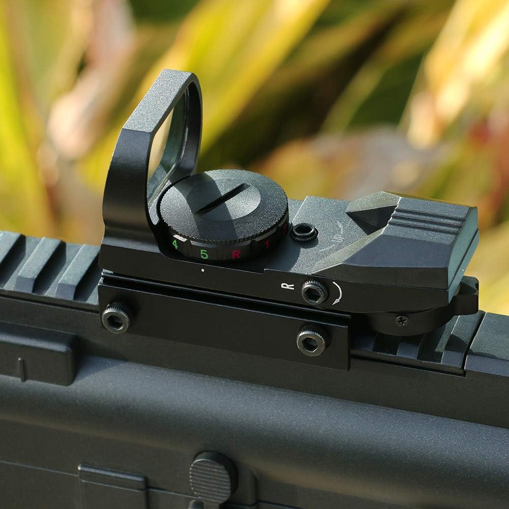 Feyachi Reflex Sight - Adjustable Reticle (4 Styles) Both Red and Green in one Sight! : Sports & Outdoors