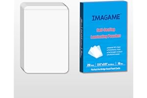 IMAGAME Self-Sealing Laminating Pouches, 2.6" x 3.9" for Business Cards and Bridge Size Flash Cards, 20 Packs 18mil Adhesive Lamination Sheets, Waterproof, No Machine Needed