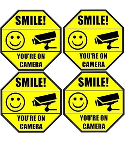 thumbnail image 2 of Aazon.co: Sile You're On Caera Security Stickers Vinyl Decals (6... 2 of 14