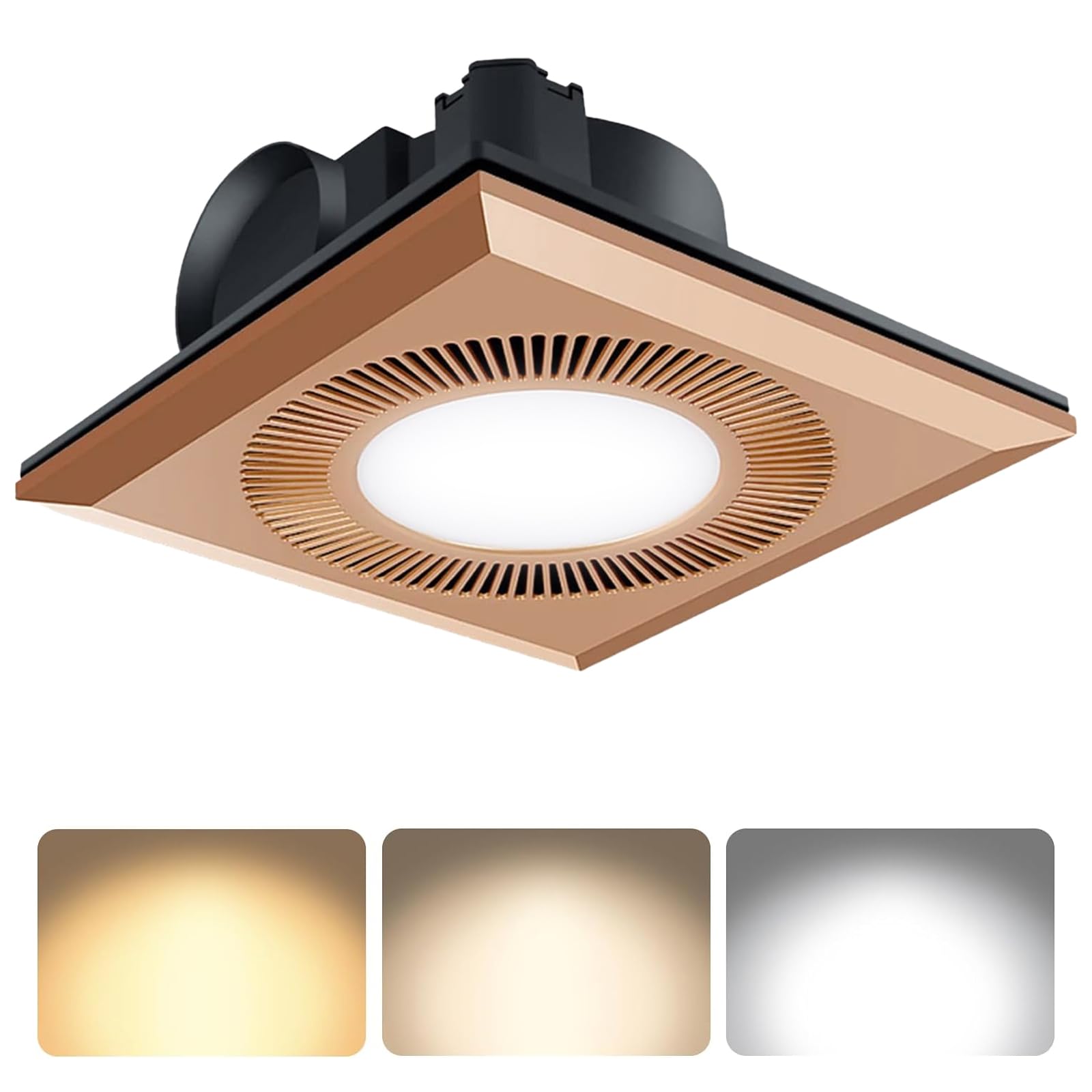 Photo 1 of OKCMTR Bathroom Exhaust Fan with LED Light, Quiet Ventilation Bath Fan Combo for Ceiling,Vent Fans 374 CFM Adjustable Light 3000K/4000K/6500K for Laundry Shower Restroom Farmhouse