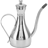 Tomotato Stainless Steel Oil Dispenser, 350ml Non Drip Leak Proof Pouring Pot for Home Kitchen, Olive Oil, Vinegar, Soy Sauce