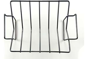 VBOYL V-Rack for Roasting Turkey, Poultry, and Smoking/Grilling - Versatile BBQ Rib Rack for Big Green Egg - Easy to Clean, Non-Toxic, Dishwasher Safe - 13.7x10x4.7Inches