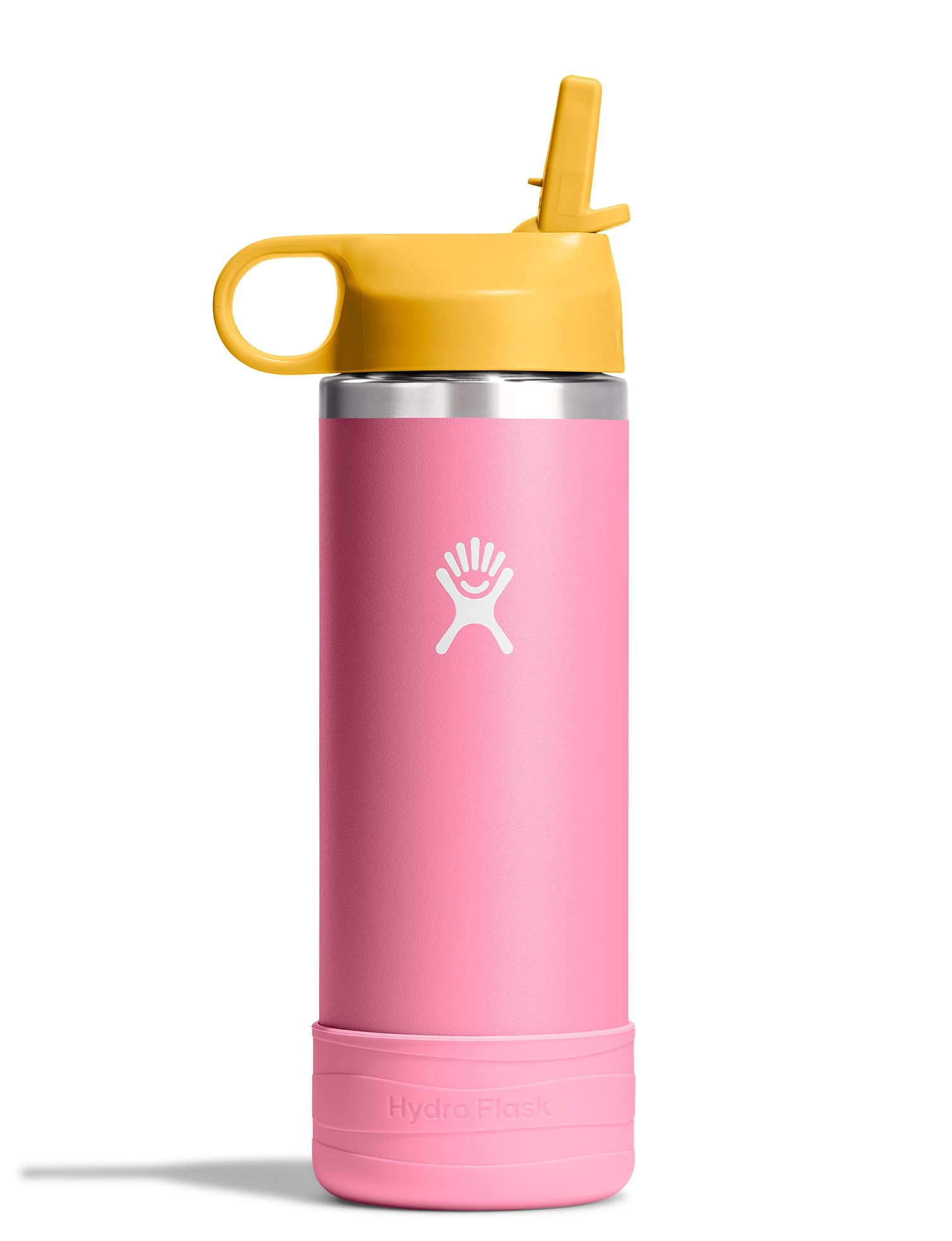 Photo 1 of Hydro Flask Kids Water Bottle for School - Stainless Steel and Insulated with Straw Cap - 18 Oz in Dahlia