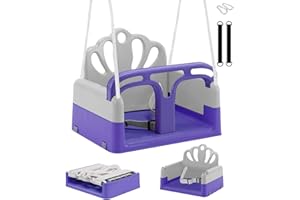 YOZOIA Taleco Gear Foldable Toddler Swing Seat, Baby Swing with Safety Harness, Toddler Swing Set for Indoor, Outdoor, Playground, Backyard, Detachable Design for Growing Chidren (Purple)