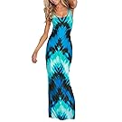 NORAME Women’s Sexy Slim Boho Long Dress for Evening Party Summer Straps Sundress