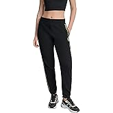 DKNY Womens Logo Tape Fleece Jogger Sweatpant