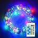 CREATIVE DESIGN Starry String Light, 150 LEDs 49ft Dimmable Copper Wire Light with Remote Control, Waterproof String Light for Party, Holiday, Christmas, Garden, Weeding Decoration (Multicolor)