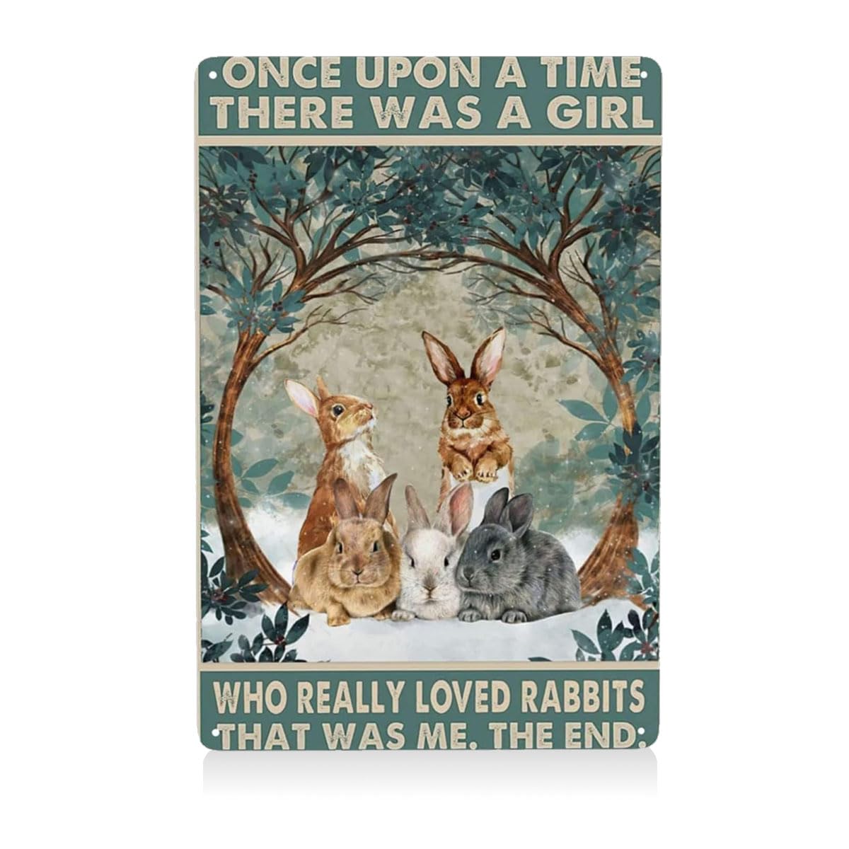 Funny Black Cat Vintage Metal Tin Signs I Do What I Want Wall Decor Lovely Cats Metal Poster Vintage Aluminum Sign (Rabbit)