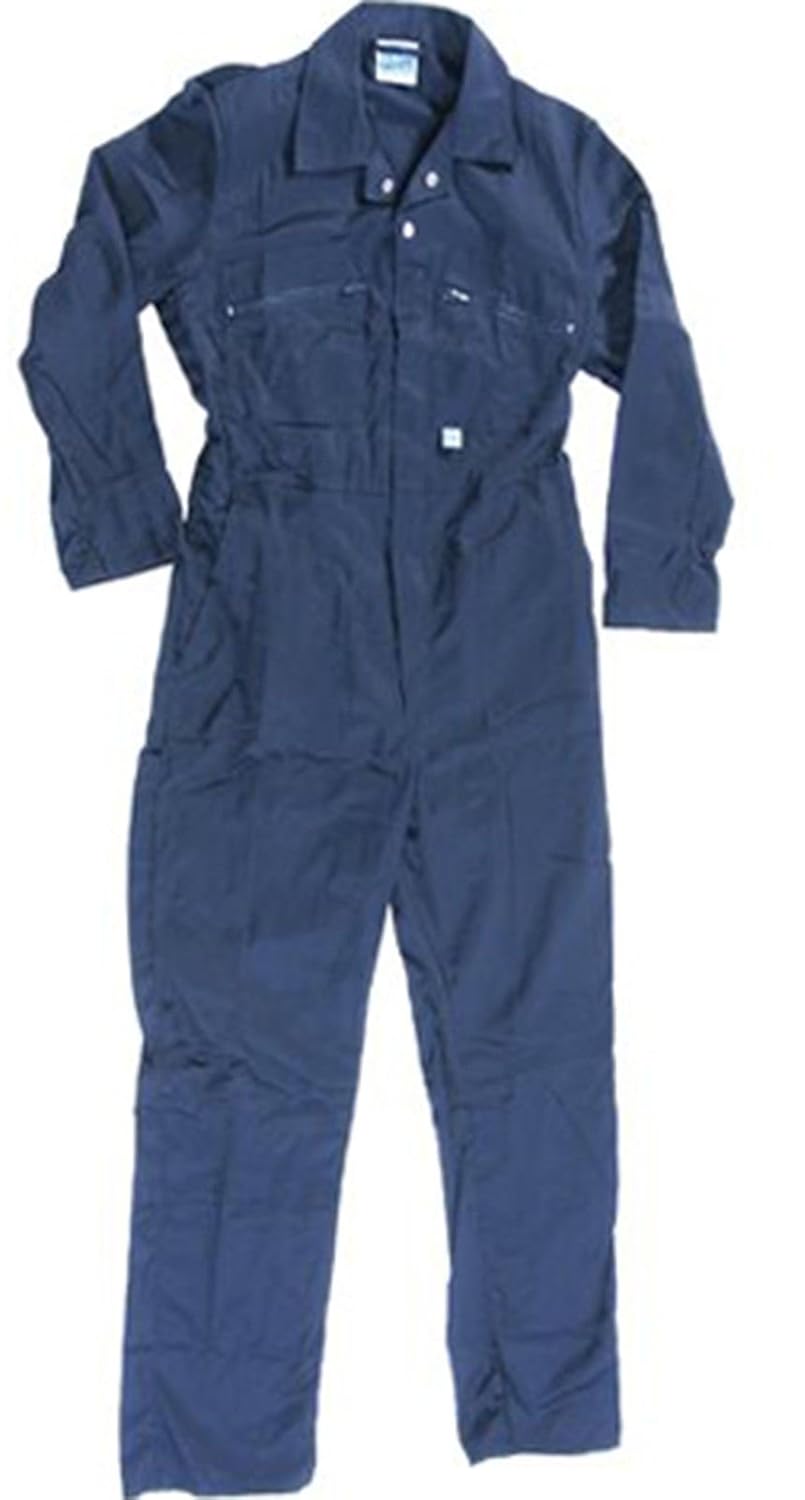 Men's Luxury Heavyweight Blue Castle Zip Front Boiler Suit Work