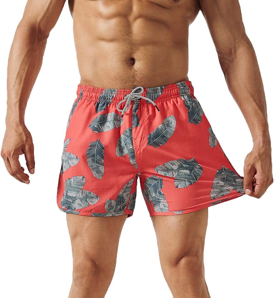 maamgic Mens Boys Short 80s 90s Vintage Swim Trunks with Mesh Lining 4