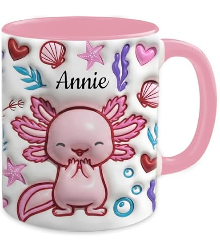 Tazza Axolotl Divertente Relaxolotl 330 Ml - Ceramica Stampata Su Due Lati, Idea Regalo Originale Per Amanti Animali