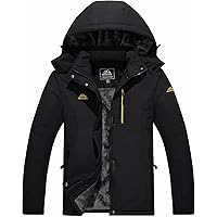 MAGCOMSEN Women's Winter Coats Water Resistant Snow Ski Jacket Fleece Lined with Hood Windproof Rain Jackets Parka
