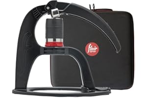 Flair The NEO Flex with Carrying Case: UPDATED Direct Lever Manual Espresso Maker for Beginners and Travel - Pressure Gauge for 9 BAR Brewing Included