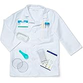 Melissa & Doug Scientist Role Play Costume Set (X pcs) - Lab Coat, Goggles, 6 Experiments