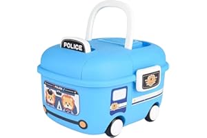 Interactive Storage Trunk with Smooth Edged Construction Portable Handle for Playtimes Organization Toy Storage Bin with Hand