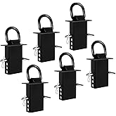 SALUINOKI Stake Pocket D Ring Tie Down Trailer Stake Pocket Accessories Heavy Duty Breaking Load 12000lbs (6 Pack, Matte Black)