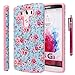 LG G3 Case, LG G3 Flower Case - Style4U Slim Fit Dual Layer Hybrid Armor Protective Case Cover for LG G3 with 1 Stylus [Flowr Pink]