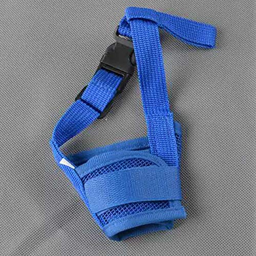 yanbirdfx Adjustable Pet Puppy Mouth Cover Mask Pure Color Anti Biting Soft Dog Muzzle Purple S