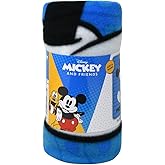 Mickey 45 x 60 Fleece Throw Blanket | Fun Mickey Mouse Fleece Soft Throw Blanket for Girls & Boys | Lightweight Fabric Bed Cover | Cool Bedroom Decor | Kids Comfortable Cozy Throw Blanket