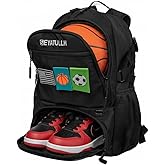 SEYATULLH Basketball Backpack with Ball Holder - Sports Equipment Bag with Shoe Compartment