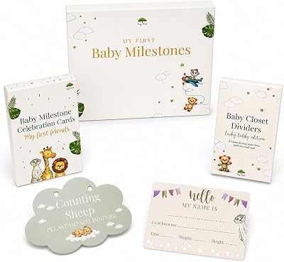 Tiny Trees Baby Milestone Gift Set Premium Keepsake Box
