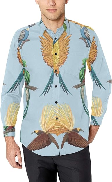 Mens Unique Dress Shirts Long Sleeve 