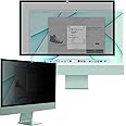 BERSEM Fully Removable Privacy Screen Protector Compatible with iMac 24 inch 2021 Monitor Privacy Screen for Apple Desktop Computer, Anti-Scratch UV-Blocking Privacy Screen Protector Filter
