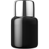 Mini Insulated Water Bottle 10.8 oz Small Vacuum Insulated Tumbler for Hot & Cold Drinks Wide Mouth Leak-Proof Stainless Steel Travel Coffee Mug (Black, 10.8oz)