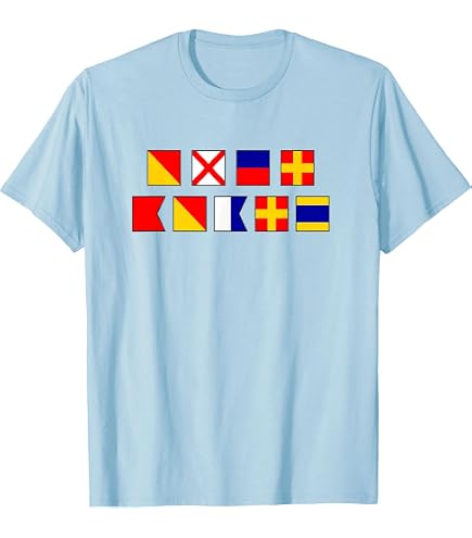 Amazon.com: Nautical Signal Flag Alphabet T-Shirt : Clothing