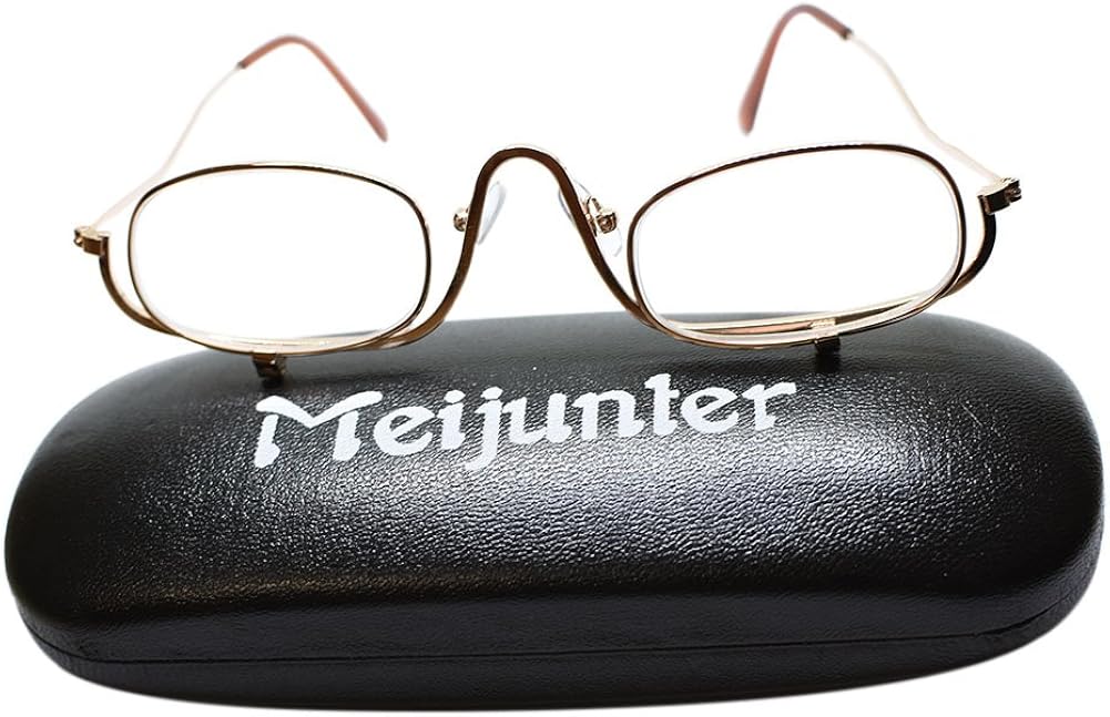 Meijunter Marco De Metal Gafas De Maquillaje Lentes De Lectura Gafas De Lectura De Maquillaje Para Mujer Fuerza 4 0 Amazon Es Ropa Y Accesorios