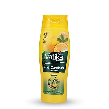 Vatika Anti-Dandruff Shampoo, Power of 7 Natural Ingredients, 440ml