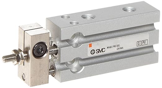 Smc Cuk16 30d Xc34 Aluminum Air Cylinder With Non Rotating Plate Compact Double Acting Free Mounting Not Switch Ready Rubber Cushion 16 Mm Bore Od 30 Mm Stroke 6 Mm Rod Od M5 X 0 8