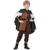 Ezuwail Boys Renaissance Costumes Outfit Kids Medieval Viking Costume Sets for Halloween, Ren Fair