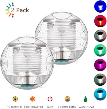 Solar LED Floating Light Colorful Water Drift Lamp Outdoor Water Fountain Decor